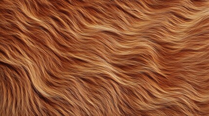 Naklejka premium Wavy reddish brown fur creating a textured abstract background