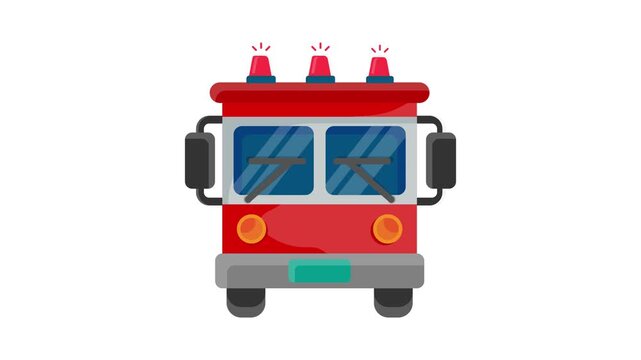 Icon of a fire truck in vector format, costing 1 credit, equivalent to $1 USD.