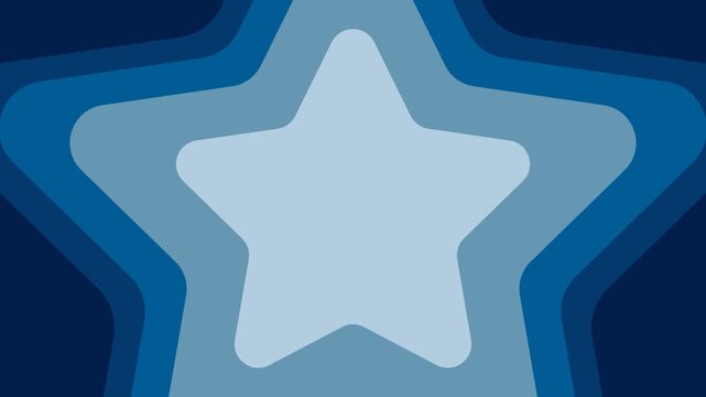 Blue shades star animation. star shaped zoom transition. stars echo transition motion animation. illusion background