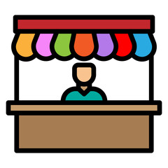 Vendor Vector Filled Icon Design