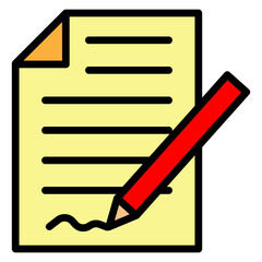 Contract Vector Filled Icon Design