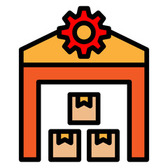 Inventory Vector Filled Icon Design
