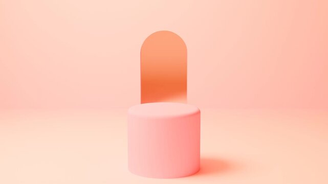 Product Abstract Pink Background 3D Illustration Rendering 4K Video Looping