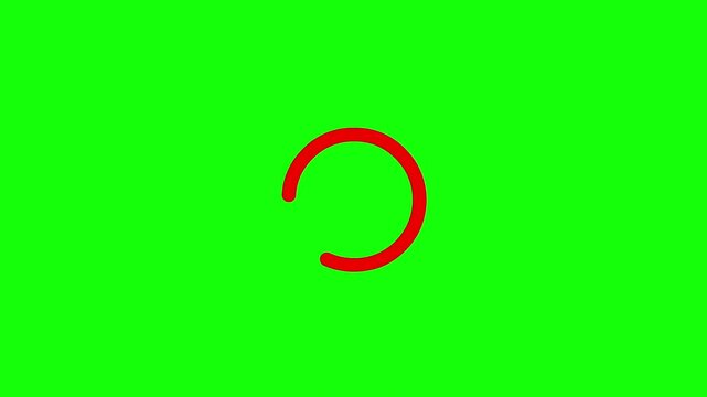 Red Circular Loading Spinner Animation Indicator