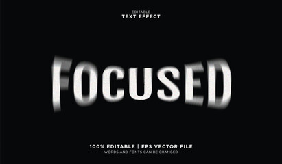 Editable vector typography effect with focused text on a black background © IkoIko
