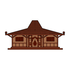 Joglo House Illustration