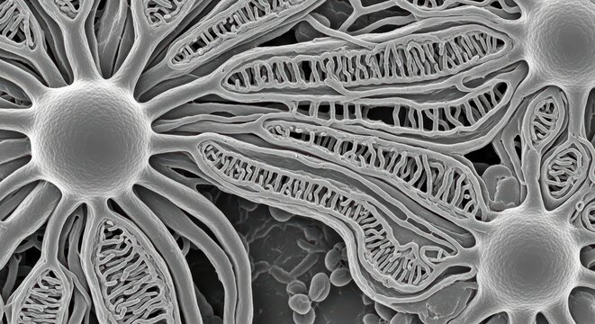 High Resolution Scanning Electron Micrograph Of Kidney Podocyte Foot Processes And Slit Diaphragm