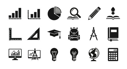 Fototapeta premium Collection of Education and Business Icons.