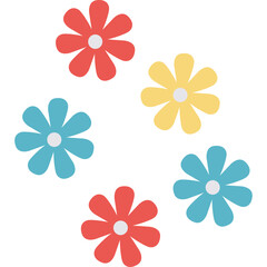Obraz premium Daisy Flowers Retro Decoration