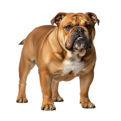 Obraz premium Brown English Bulldog standing on transparent background