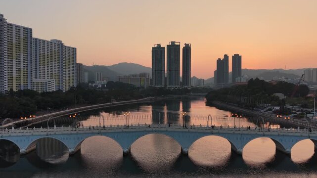 Bright Daylight Reflects Across Water Of Shing Mun River Dec 27 2025
