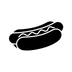 vector illustration of a hot dog