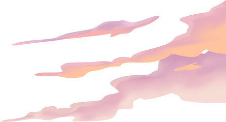 Dreamy purple and orange soft clouds