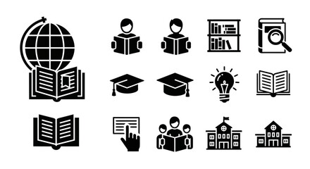 Collection of Education and Learning Icons.