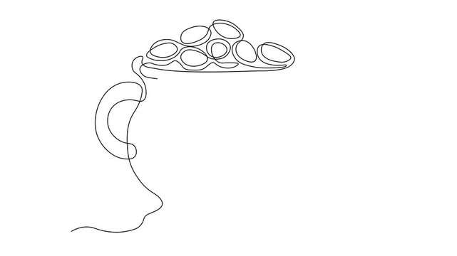 leprechaun's pot of gold, St. Patrick's Day,  Self drawing animation one continuous line draw, logo on white background