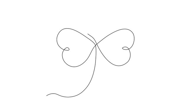 leprechaun's clover, St. Patrick's Day,  Self drawing animation one continuous line draw, logo on white background