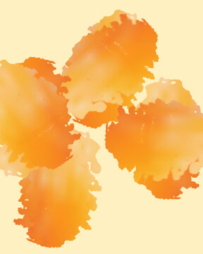 Abstract orange pastel wavy lines background with smooth fluid gradient shapes