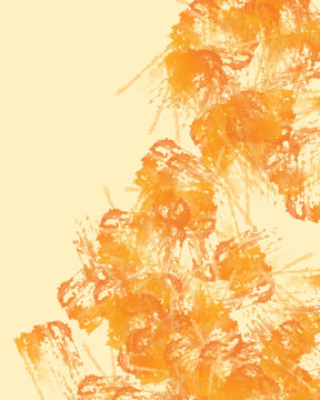 Abstract orange pastel wavy lines background with smooth fluid gradient shapes