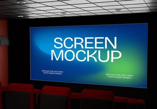 Film Theater Screen Mockup