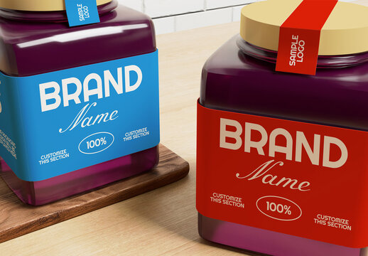 Jam Jar Packaging Mockup
