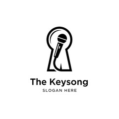 The Keysong logo with microphone inside a keyhole.