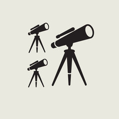 telescope on a white background