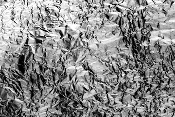 Crumpled foil texture overlay effect, png wrinkled paper surface, creased texture