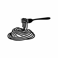spaghetti vector silhouette