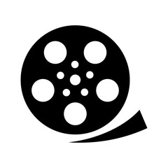 Fototapeta premium Minimalist Movie Film Reel Icon