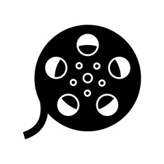 Fototapeta premium Minimalist Movie Film Reel Icon