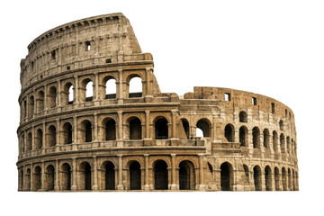 Obraz premium Colosseum, ancient roman amphitheater in rome, italy, a historical landmark representing classical architecture and ruins of empire