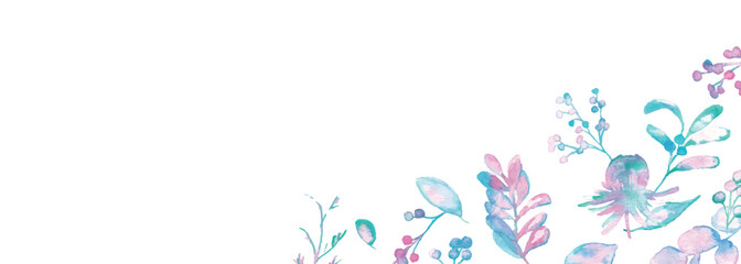 水彩。水彩タッチの春カラー植物イラスト。ベクターのメルヘンカラー植物イラスト。
Watercolor. Spring color plant illustration with a watercolor touch. Fairy tale color plant illustration in vector.