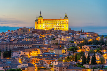 Obraz premium Toledo city skyline, cityscape of Spain