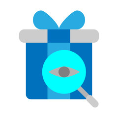 Mystery Gift Vector Flat Icon Design