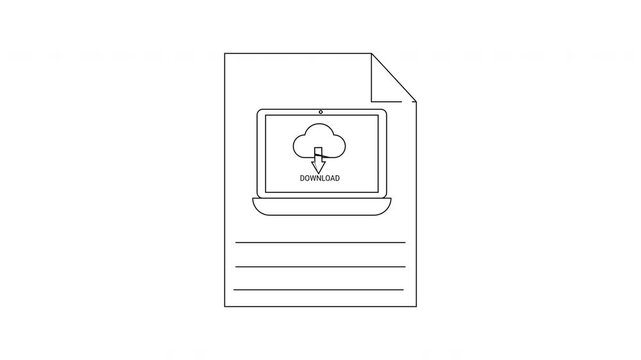 Cloud Computing Document Illustration for Technology Concepts.