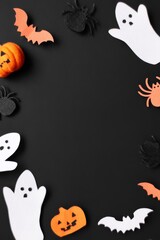 Creative display of Halloween crafts and elements.