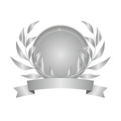 シルバーのランキング装飾フレーム、ランキング素材。
