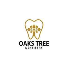 Dental healthcare oak tree clinic logo design
