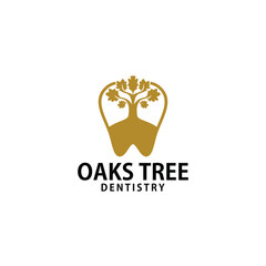 Dental healthcare oak tree clinic logo design