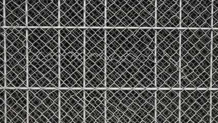 Close up of a metal chain link fence pattern texture with a dark background