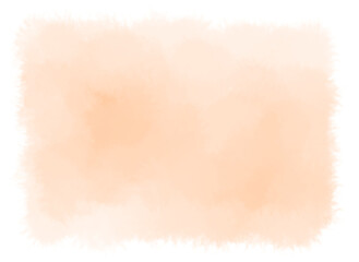 オレンジの水彩フレーム