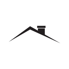 Smokestack on roof, black vector icon  © Joyadobe