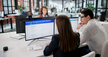 HR Manager Reviews Candidate Criminal Record