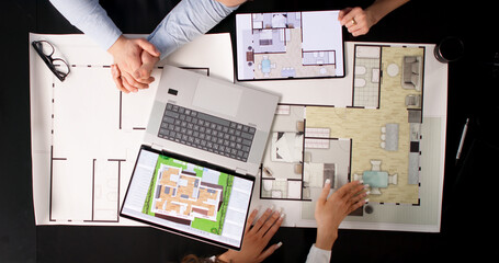 Obraz premium Family Meeting With Real Estate Consultant