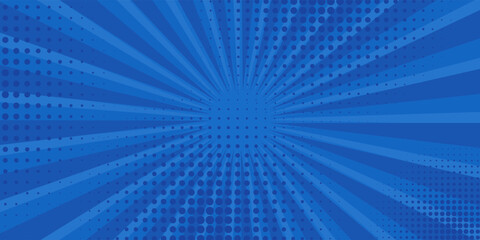 Vintage abstract pop art blue background. Banner simple abstract © Agung