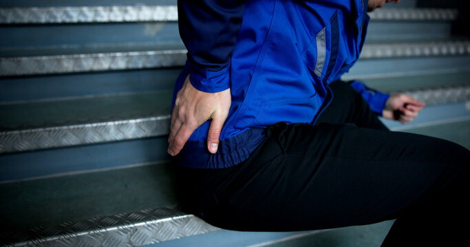 Construction Worker Injured In Fall On Stairs, Seeking Compensation For Pain