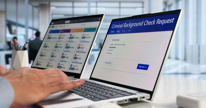 Employment Candidate Undergoes Criminal Background Check