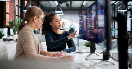 Latina Female Software Engineer Developing Applications