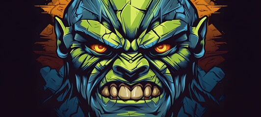 Ogre Orc Vector Illustrationshirt Design