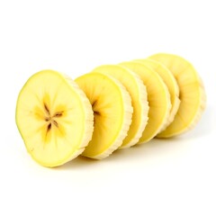 Sliced banana rows